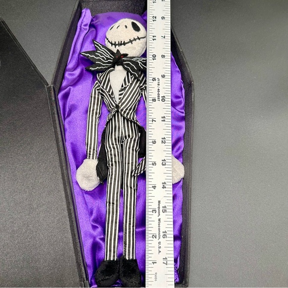 Jack Skellington Plush Satin Coffin Disney Halloween Nightmare Before Christmas - Picture 10 of 10
